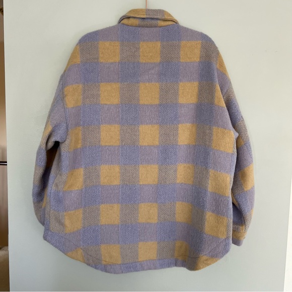 Gingham Button Through Flap Pocket Overcoat - Picture 5 of 14